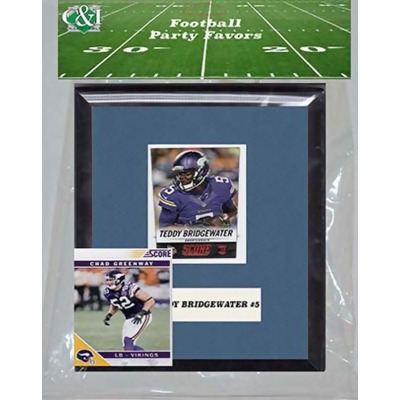 Candlcollectables 67LBVIKINGS NFL Minnesota Vikings Party Favor With 6 x 7 Mat and Frame 