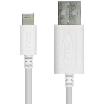 RND Accessories Apple Certified Lightning To Reversible USB 6 ft. Data Sync And Charge 8 Pin Cable - White 