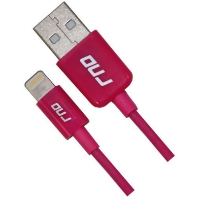 RND Accessories Apple Certified Lightning To USB 3.3 ft. Data Sync And Charge 8-Pin Cable - Pink 