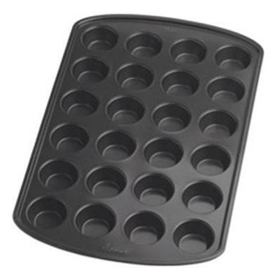 Wilton 2105-6819 Perfect Results Heavy Weight Non-Stick Mini Muffin Pan - 24 Cup 