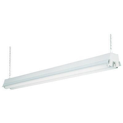 Lithonia Lighting 1233 Re 4 Ft White 2 Light T8 Fluorescent Residential Shop Light Fixture