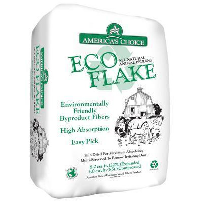 American Wood Fibers 7.5 ECO FLAKE 3.0 Cu. ft. Compressed 7.5 Cu. ft. Expanded Eco Flake Pine Shavings Beddings 
