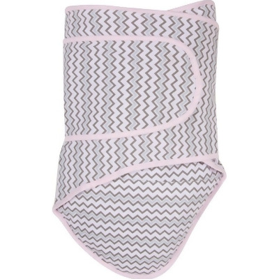Miracle Blanket 47127 Chevrons With Pink Trim Baby Swaddle Blanket 