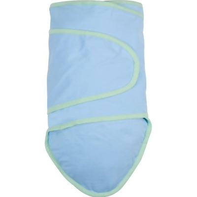 Miracle Blanket 16093 Blue With Green Trim Baby Swaddle Blanket 