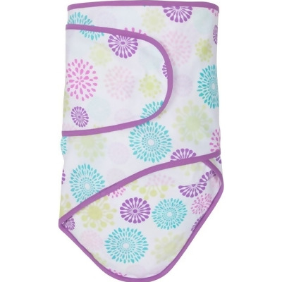 Miracle Blanket 15144 Colorful Bursts With Purple Trim Baby Swaddle Blanket 