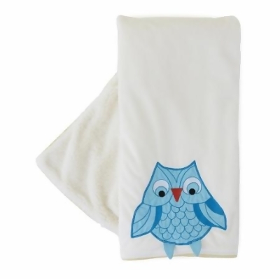 Little Acorn F13B05 3D Blue Owl Stroller Blanket 