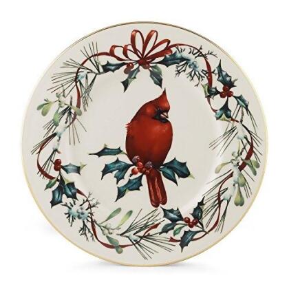 Lenox 6049753 9 D in. Winter Greet Dinnerware Cardinal Accent Plate 