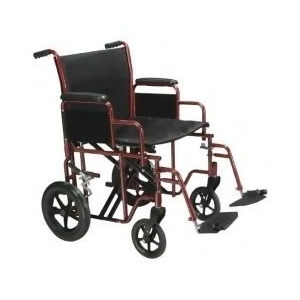 Drive Medical Btr20-r 20 Inch Bariatric Steel Transport Chair Red 1 per Case - All