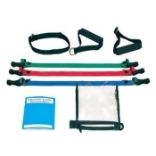 Cando 10-3231 Adjustable Exercise Band Kit - 4 Band - Yellow Red Green Blue Cando 10-3231 Adjustable Exercise Band Kit - 4 Band - Yellow Red Green Blue