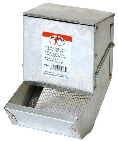 Miller Manufacturing 5in. Galvanized Rabbit Feeder AF5SL