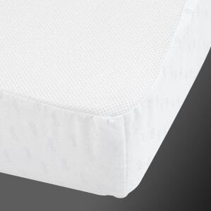 L A BABY 3702-19 Fitted Sheet For Compact Crib Natural 100% Cotton Fabric- White