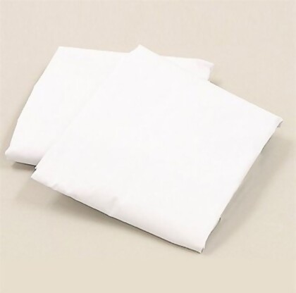 L A BABY 3009-WH Knitted Fitted Sheet For Full Size Crib Natural 100% Cotton Fabric- White