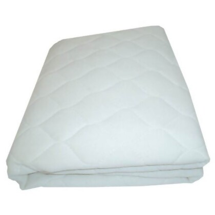 L A BABY 10RGC Waterproof 100% Organic Cotton Mattress Cover- Ecru