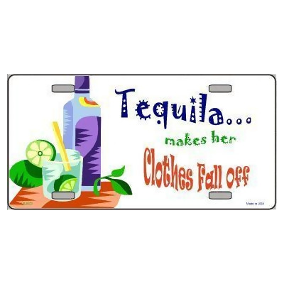 Smart Blonde LP-2023 Tequila Makes Her Clothes Fall Off Metal Novelty License Plate 