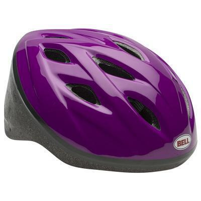 purple bicycle helmet