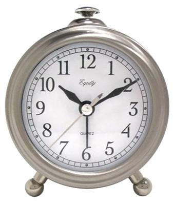 La Crosse Technology Ltd 25655 Silver Table Alarm Clock 
