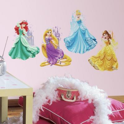 Roommates RMK2772TB Disney Princesses And Castles Peel And Stick Giant Wall Decals 