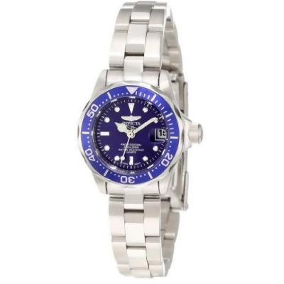 Invicta 9177 Pro Diver Lady Blue Dial Quartz 3H Stainless Steel Watch 