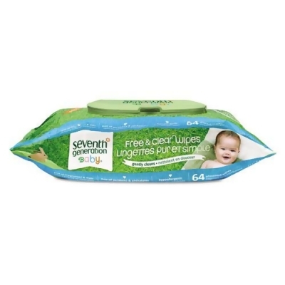 Sev 34208CT Free & Clear Baby Wipes, White 
