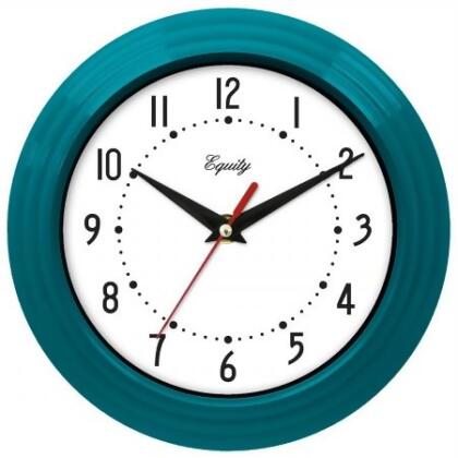 EQUITY LACROSSE 25020 8 in. Analog Wall Clock - Teal Blue 