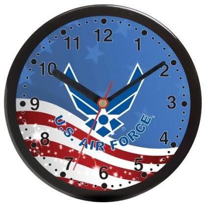 Frontier 12D Aqua Force 12 in. Plastic Wall Clock with Blue & Black Dial 