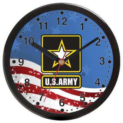 Frontier 12B Aqua Force 12 in. Plastic Wall Clock with Blue Dial 