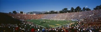 Panoramic Images PPI100375L High angle view of spectators watching a football match in a stadium Rose Bowl Stadium Pasadena California USA Poster Print by Panoramic Images - 36 x 12 