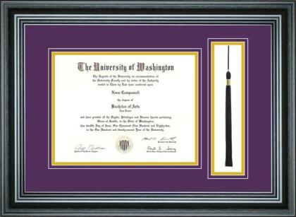 Perfect Cases PCFRM-D3PM 8.5 x 11 in. Single Diploma Frame with Tassel for Diploma 
