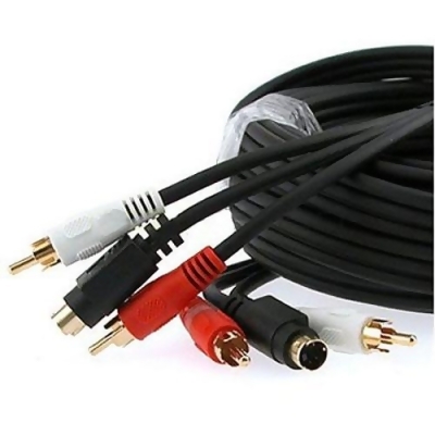 CMPLE 351-N S-Video & 2-RCA Audio Cable Combo Gold Plated -w 100ft 
