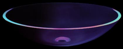 Novatto TIG-8012C OVALE Clear Oval Glass Vessel Sink 