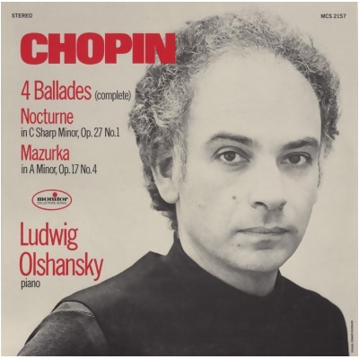 Smithsonian Folkways MN-02157-CCD Chopin - 4 Ballades - Nocturne Op. 27 No. 1 - Mazurka Op. 17 No. 4 