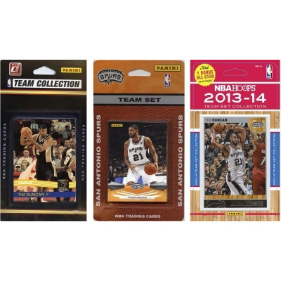 CandICollectables SPURS3TS NBA San Antonio Spurs 3 Different Licensed Trading Card Team Sets 