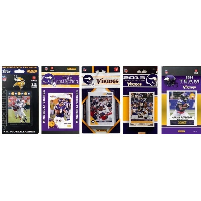 CandICollectables VIKINGS614TS NFL Minnesota Vikings 6 Different Licensed Trading Card Team Sets 