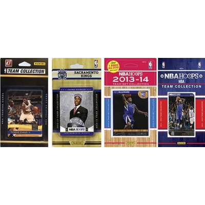 CandICollectables SACKING4TS NBA Sacramento Kings 4 Different Licensed Trading Card Team Sets 