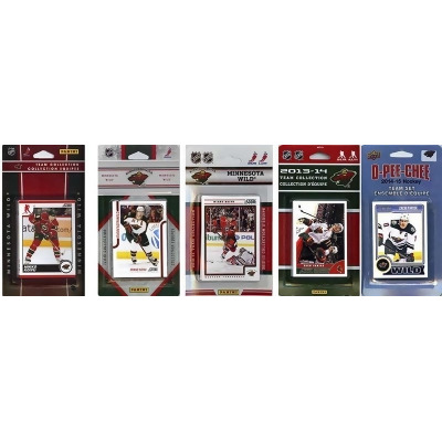 CandICollectables WILD514TS NHL Minnesota Wild 5 Different Licensed Trading Card Team Sets 