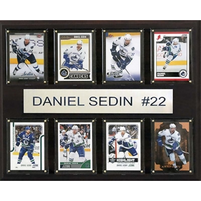 CandICollectables 1215DSEDIN8C NHL 12 x 15 in. Daniel Sedin Vancouver Canucks 8-Card Plaque 