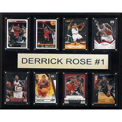 CandICollectables 1215DROSE8C NBA 12 x 15 in. Derrick Rose Chicago Bulls 8-Card Plaque 