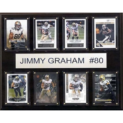 CandICollectables 1215GRAHAM8C NFL 12 x 15 in. Jimmy Graham New Orleans Saints 8-Card Plaque 