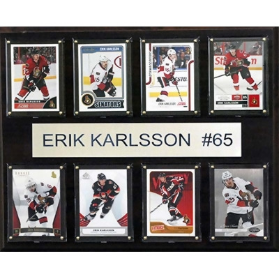CandICollectables 1215KARLSSON8C NHL 12 x 15 in. Erik Karlsson Ottawa Senators 8-Card Plaque 