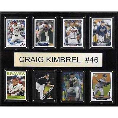 CandICollectables 1215KIMBREL8C MLB 12 x 15 in. Craig Kimbrel Atlanta Braves 8-Card Plaque 