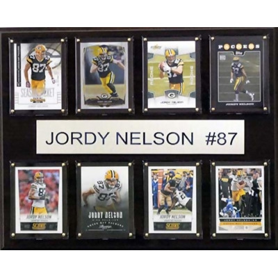 CandICollectables 1215NELSON8C NFL 12 x 15 in. Jordy Nelson Green Bay Packers 8-Card Plaque 