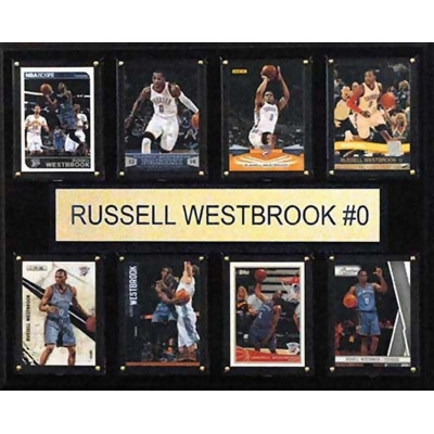 CandICollectables 1215WESTBR8C NBA 12 x 15 in. Russell Westbrook Oklahoma City Thunder 8-Card Plaque 
