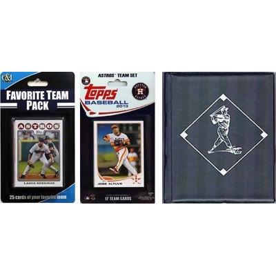 CandICollectables 2013ASTROSTSC MLB Houston Astros Licensed 2013 Topps Team Set & Favorite Player Trading Cards Plus Storage Album 