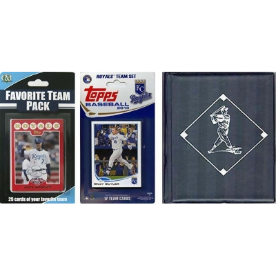 CandICollectables 2013ROYALSTSC MLB Kansas City Royals Licensed 2013 Topps Team Set & Favorite Player Trading Cards Plus Storage Album 