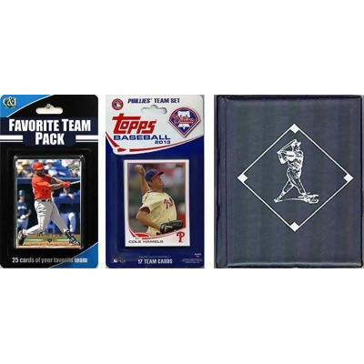 CandICollectables 2013PHILLSTSC MLB Philadelphia Phillies Licensed 2013 Topps Team Set & Favorite Player Trading Cards Plus Storage Album 