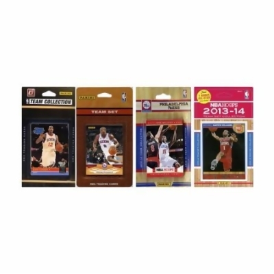 CandICollectables 76ERS4TS NBA Philadelphia 76ers 4 Different Licensed Trading Card Team Sets 