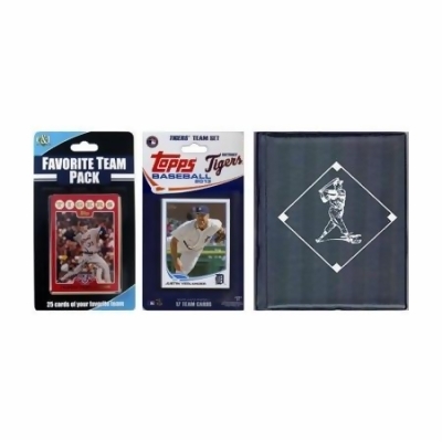 CandICollectables 2013TIGERSTSC MLB Detroit Tigers Licensed 2013 Topps Team Set & Favorite Player Trading Cards Plus Storage Album 
