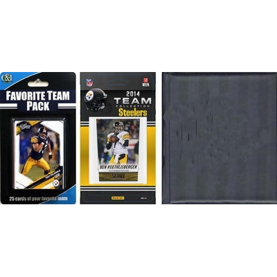 CandICollectables 2014STEELERSTSC NFL Pittsburgh Steelers Licensed 2014 Score Team Set & Favorite Player Trading Card Pack Plus Storage Album 