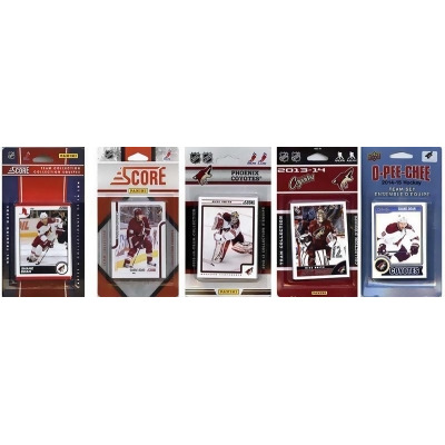 CandICollectables COYOTES514TS NHL Phoenix Coyotes 5 Different Licensed Trading Card Team Sets 