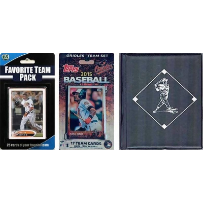 CandICollectables 2015ORIOLESTSC MLB Baltimore Orioles Licensed 2015 Topps Team Set & Favorite Player Trading Cards Plus Storage Album 